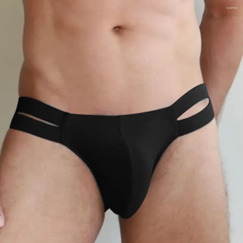 Underpants Männer sexy Low -Rise -Doppelgürtel -Boxer Shorts Unterwäsche Höschen Briefs atmungsaktiven Beutelbulen Massive Herren