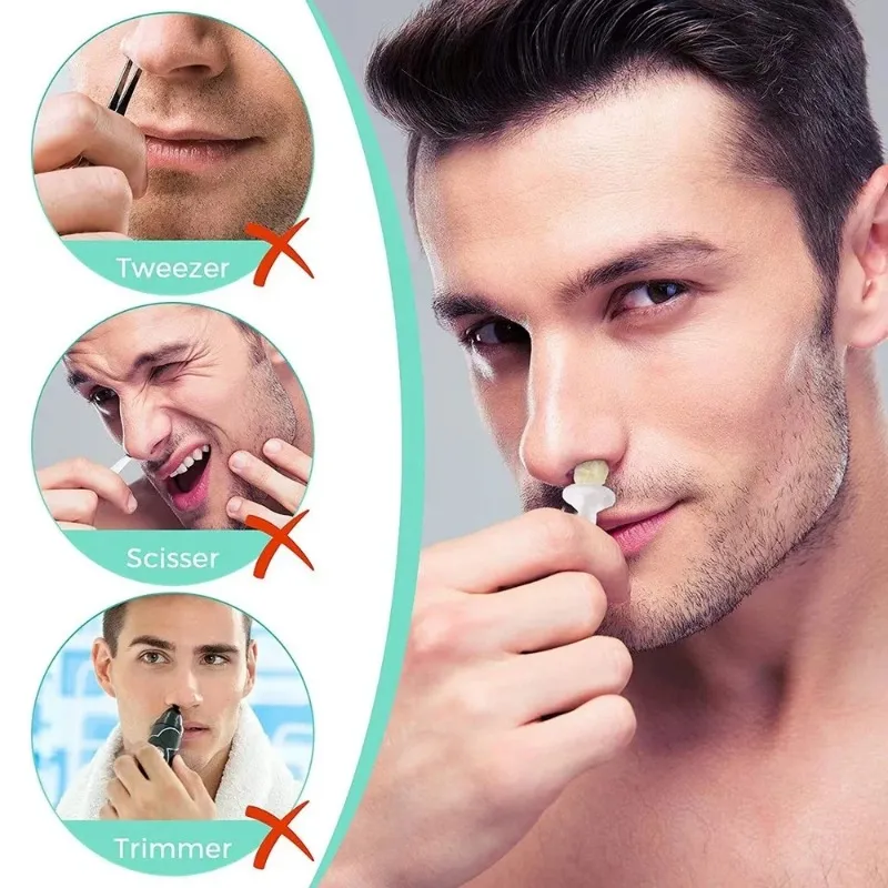 Nose Hair Removal Portable Wax Kit Effective and Safe Nose Hair Trimmer Removal Facial Cleansing Tool for Men and Women