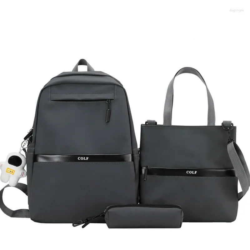 Sac à dos 3 PCS Set HARAJUKU FEMMES FEMMES Sacs scolaires de revêtement pour adolescents pour adolescents Kawaii Étudiant pour enfants Bag Bag Rucksack 2024