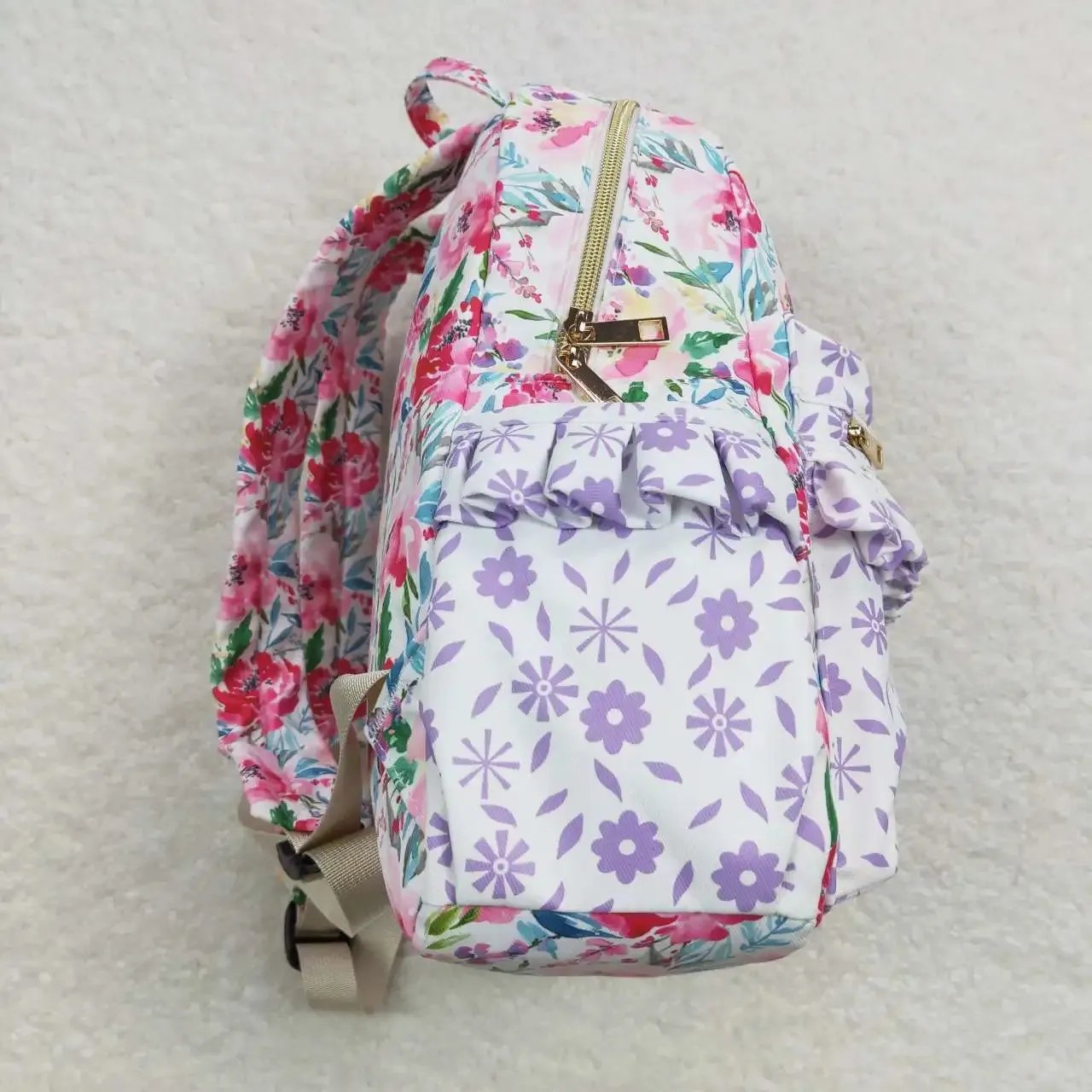 Purple flower backpack new arrivals