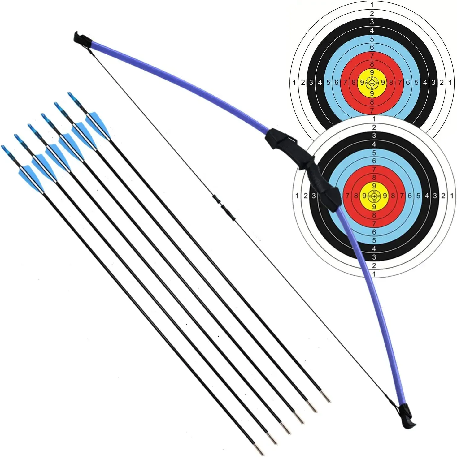 Arrow 45inch Okçuluk Yay ve Arrow Set Açık Hava Spor Oyunu Av Oyuncak Hediyesi Junior Beginner Tekrarı Yay Kiti