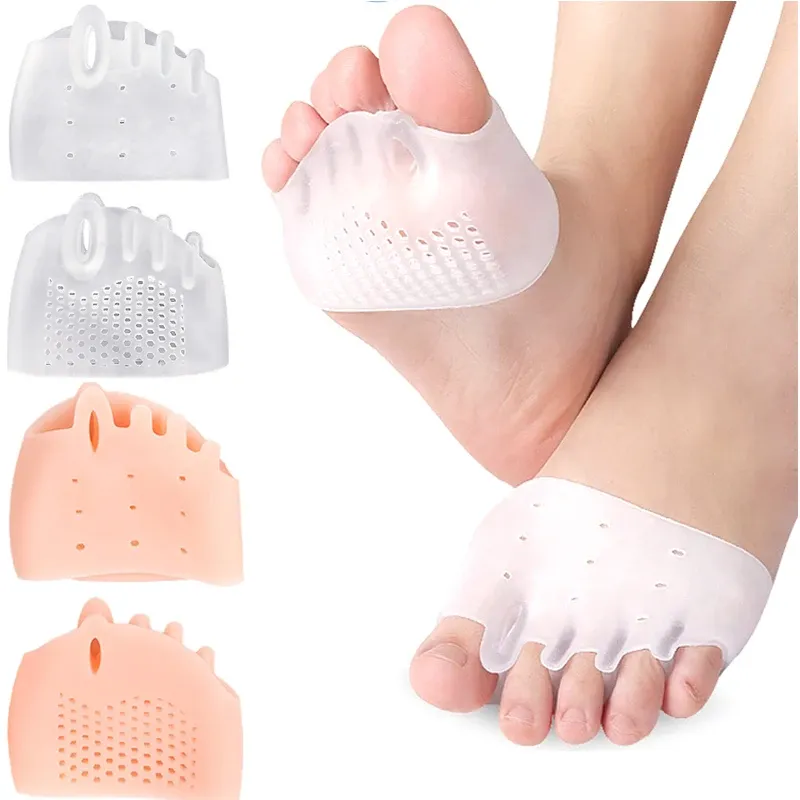 Verktyg 2st Silicone Toe Separator Hallux Valgus Corrector Bunion Orthotics Protector Pain Relief Forefoot Pad Socks Foot Care Pedicure