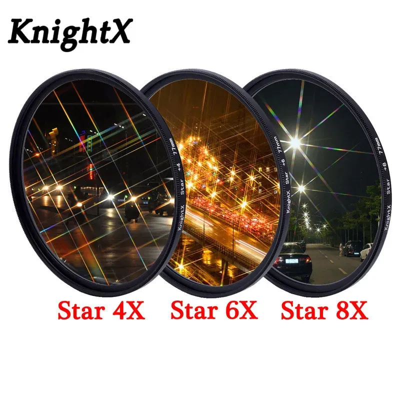 フィルターKNIGHTX UV CPL STARレンズフィルターカノンニコン400Dアクセサリー200D 24105 D80 D70 49mm 52mm 55mm 58mm 62mm 67mm 72mm 77mm