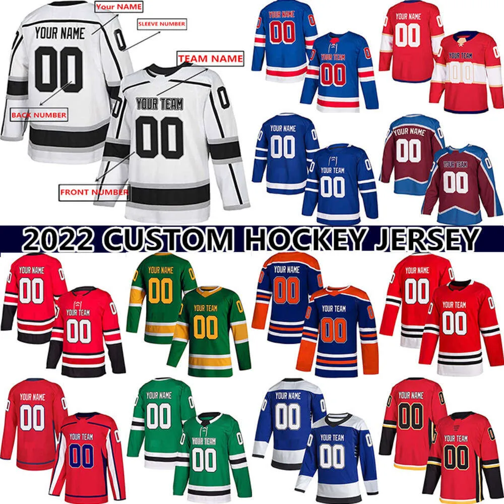 Kob Custom Ice Hockey Jersey for Men Women Youth S-5XL Authentic Embroidered Name Numbers - Design Your Own hockey jerseys