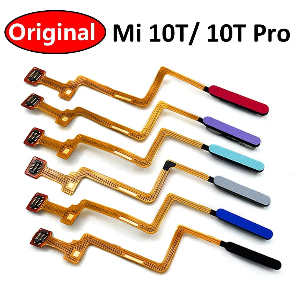 Kablar Original för Xiaomi Mi 10T MI10T Pro M2007J3SY Hemknapp Fingeravtryck Touch ID Sensor Flex Kabelband Bytesdelar