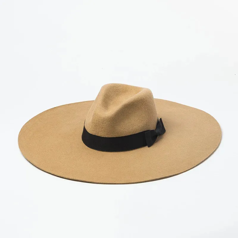 Wool Wide Brim Hat with Feather Accent Bird and Feather Wool Hat – Conner Hats main image 3
