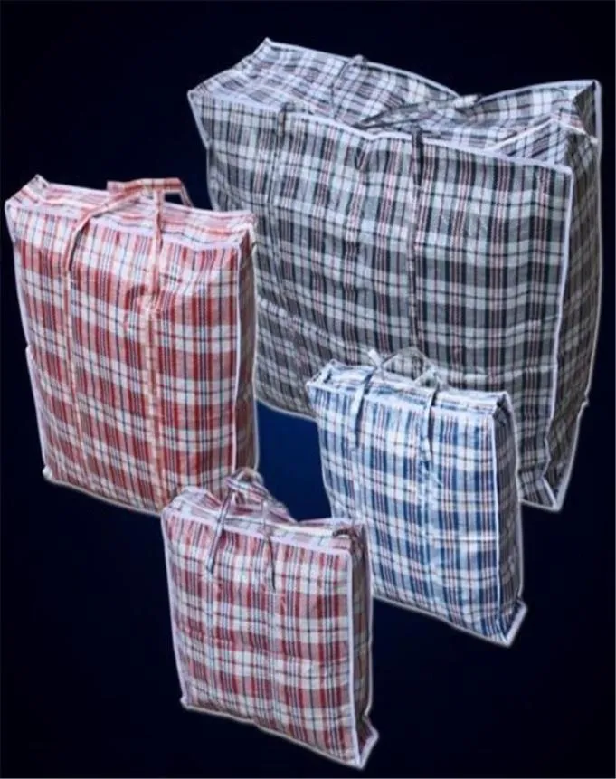 Sacos de armazenamento jumbo pequeno lavanderia com zíper reutilizável grande saco de compras forte cor aleatória1966960