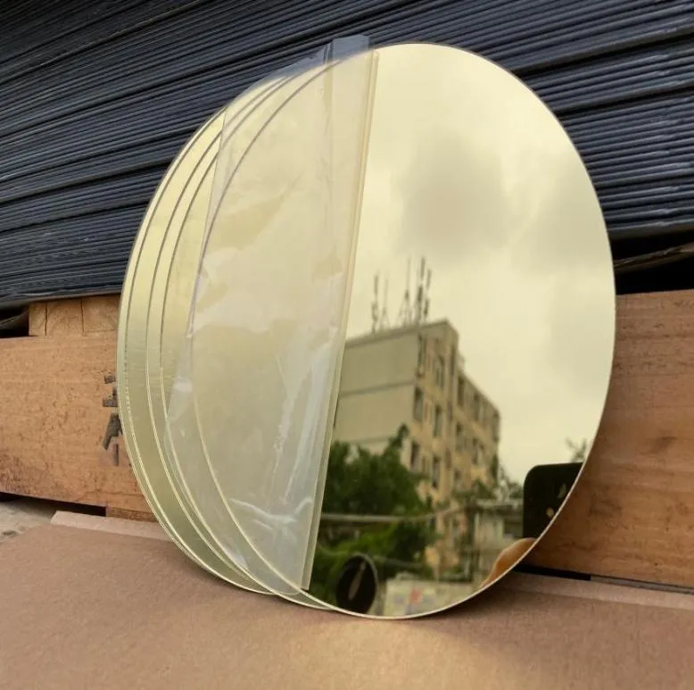 Mirrors DIA200 1 6MM الذهب الفاتح ورقة المرآة الذهب الذهب غير ضارة لعرض السفينة الزفاف P o Props Home El Wall DIY Decor Board 28236104