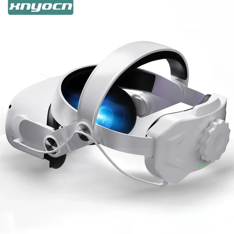 Glasbandrem med 5200mAh Battery för Oculus Quest 2 VR Headset Halo Strap Battery Pack C2 Carry Case F2 Fan för Quest2 Accessory