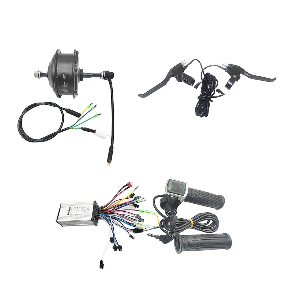 Part 36V/48V 350W EBike Conversion Kit Electric Bicycle Kit Front Rear Hub Motor Waterproof Wires