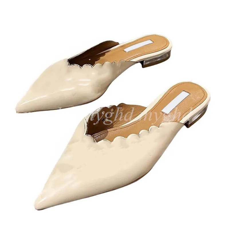 最高品質の女性スリッパレザーの擦り傷サイズユーロ35-42特別なシルバービーズスタイルの靴