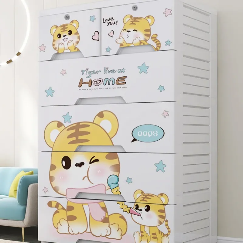 Cassetti cassetti armadio per il salto del soggiorno snack armadietto armadio per bambini armadio per bambini cassetti di stoccaggio di plastica domestica