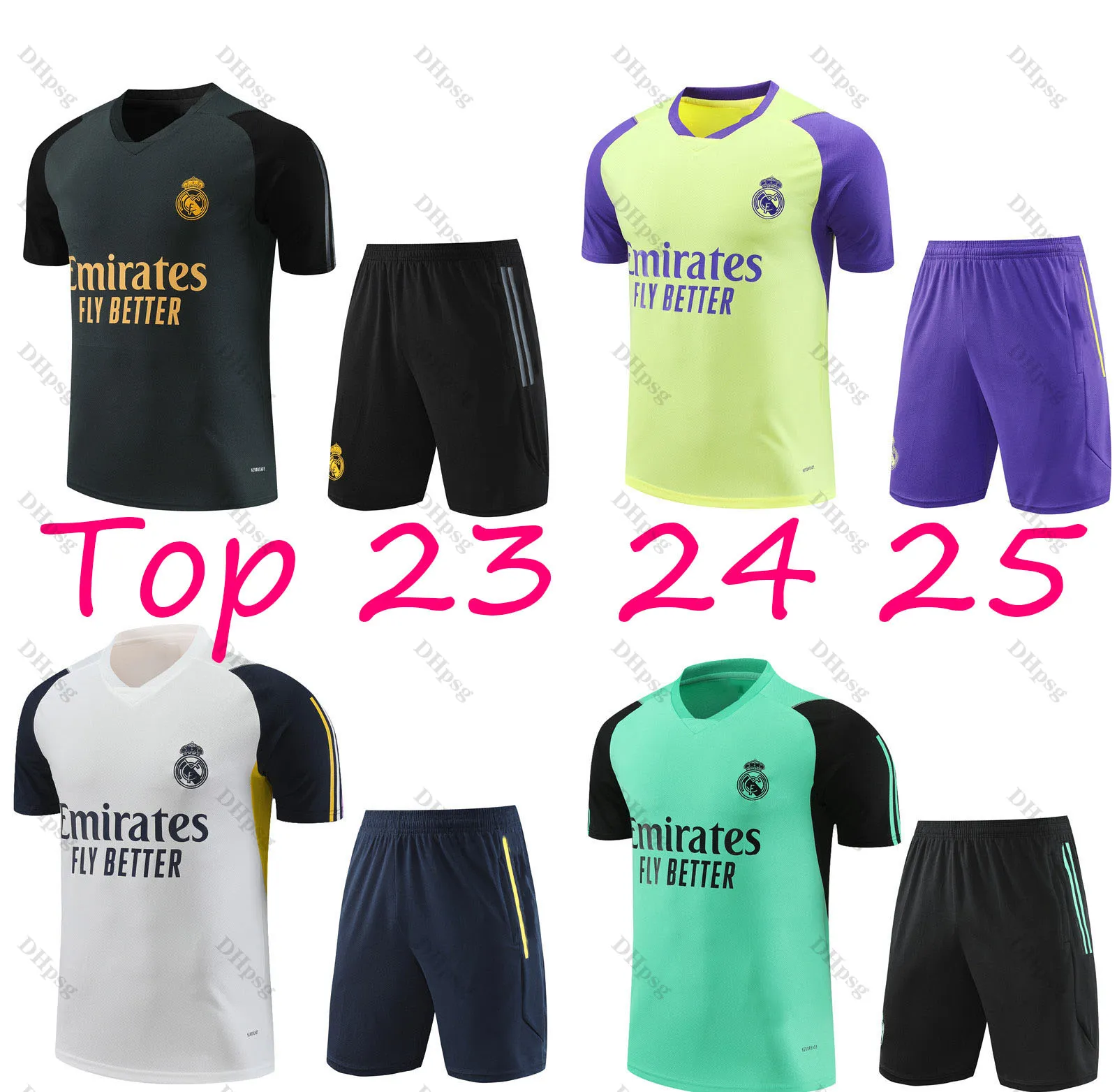 23/24/25 Real Madride Soccer Tracksuits Suit Suit Set Short Sleeve Shorts Men Kid Football Chandal Survlement 2024 25 Madrides Training Suit Jersey