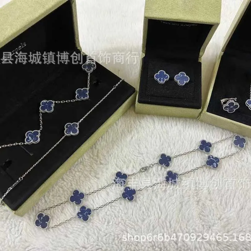 Designer haut de gamme Vancleff New Peter Shifan Family Finve Flower Bracelet Womens 925 STERLING Silver Material Version haute
