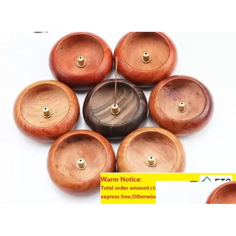 Other Home & Garden Mini Round Wooden Incense Stick Buddhist Articles Bowl Type Holder Drop Delivery Dhb5E