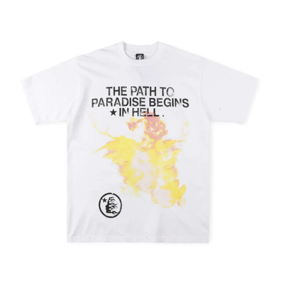 Camisetas para hombres Hellstar Studios UV Angel Tee Mens and Womens Algodón puro Camisetas de manga corta
