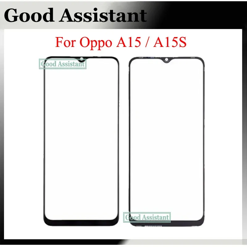 필터 OPPO A15 글로벌 CPH2185 전면 외부 렌즈 유리 디지타이저 터치 스크린 유리 렌즈 패널 A15S 2020 CPH2179 2179 용 고품질