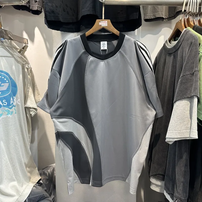 Tシャツの男性女性最高品質のTシャツ特大Tシャツメッシュ2024SS