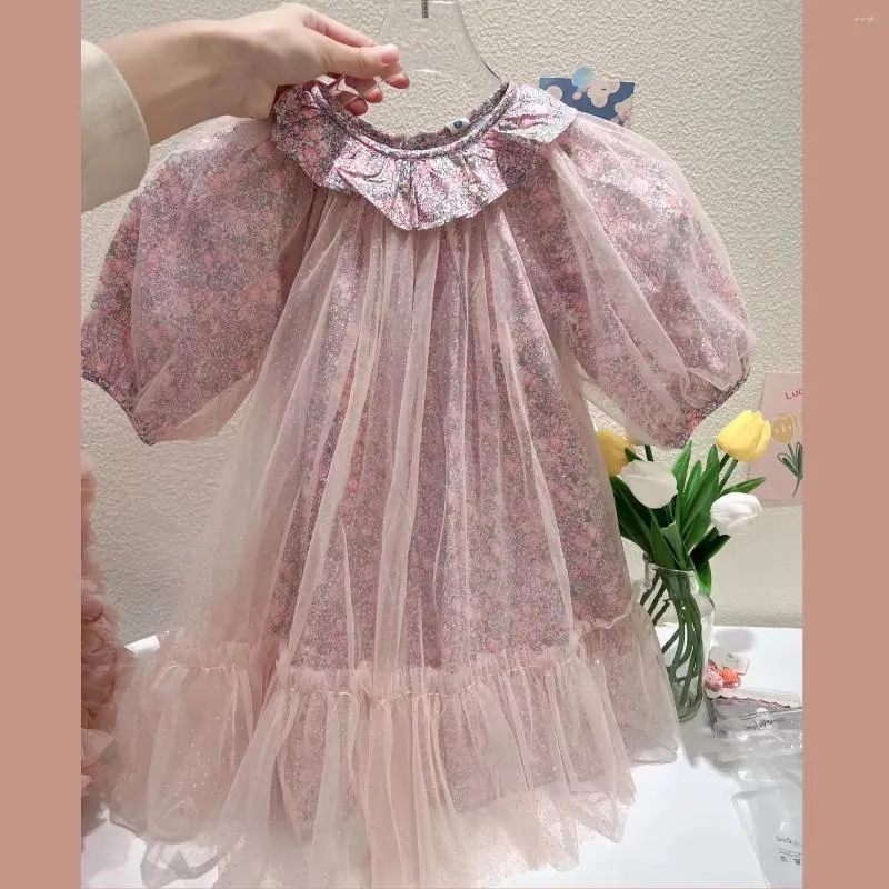 Robes de fille coréenne Vêtements pour enfants robe fille 2024 printemps d'été
