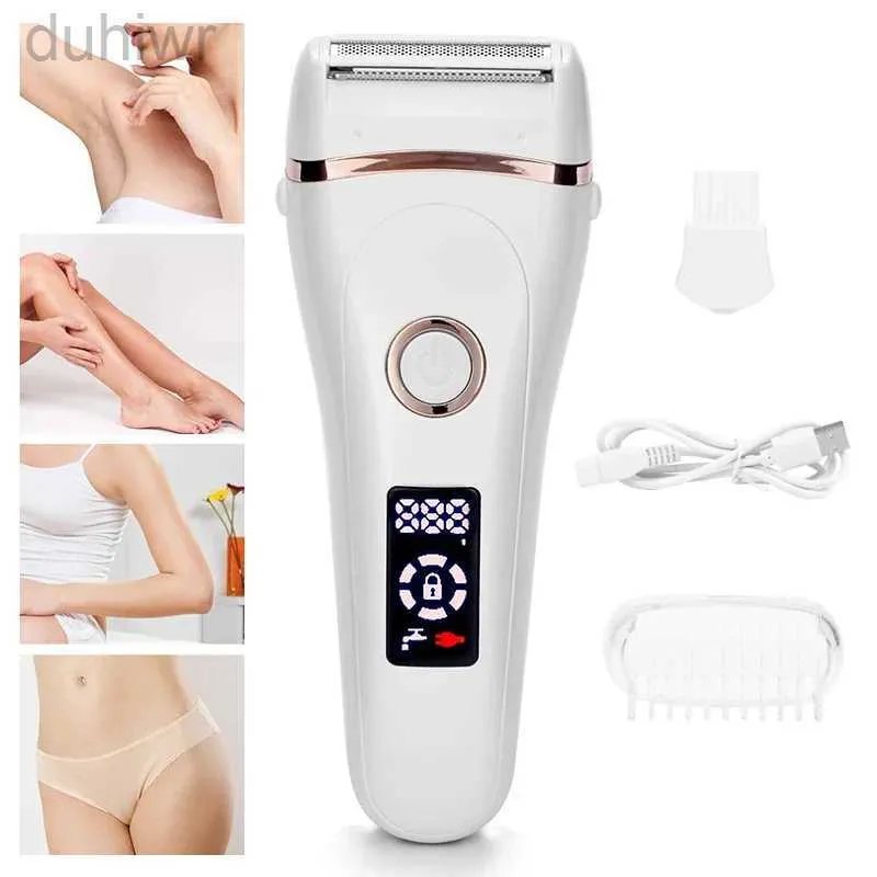 LG8I Epilator USB Rechargeable Women Painless Electric Epilator Beard Hair Removal Womens Shaving Machines Portable Female Hair Trimmer LCD d240424