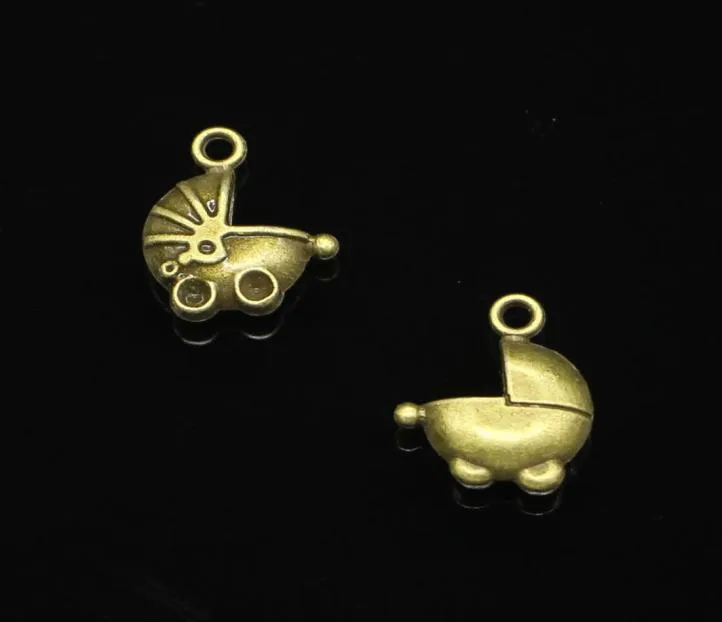 67 st zinklegering charms antik brons pläterade 3D baby vagn buggy barnvagn charm för smycken som gör DIY handgjorda hängen 1613mm6340235