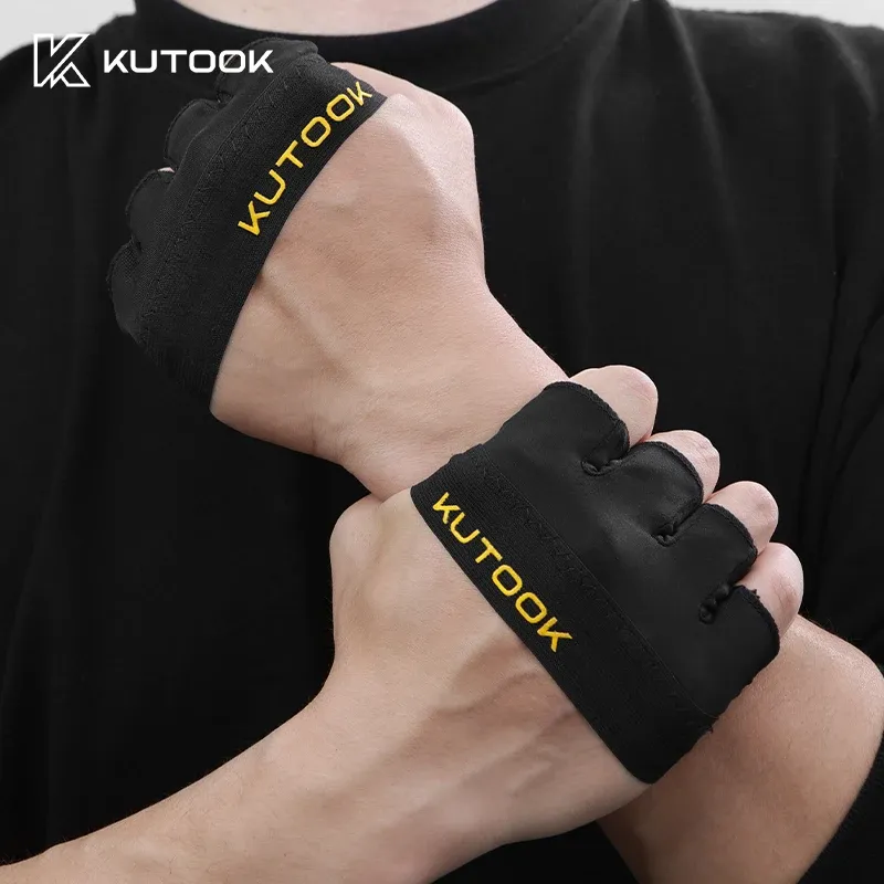 Luvas Kutook Sport Fitness luvas para treinar treino de levantamento de peso luvas duráveis parciais com almofada para acessórios de academia de exercícios