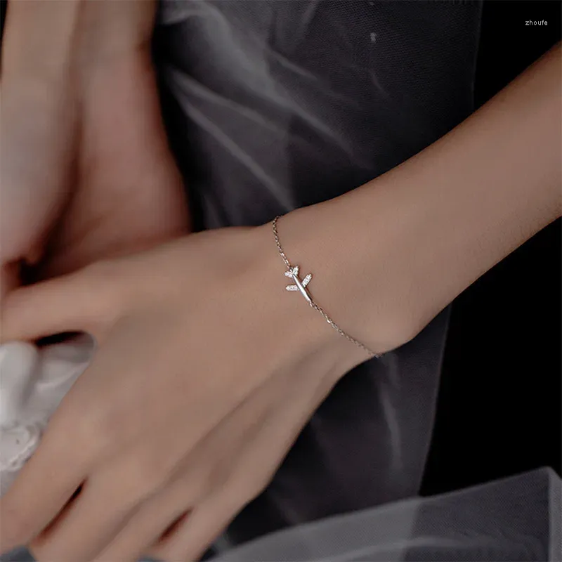 Bracelets de charme mode pour femmes flash zircon avion anime couple bracelet luxe joelry accessoires pulseras mujer 2024