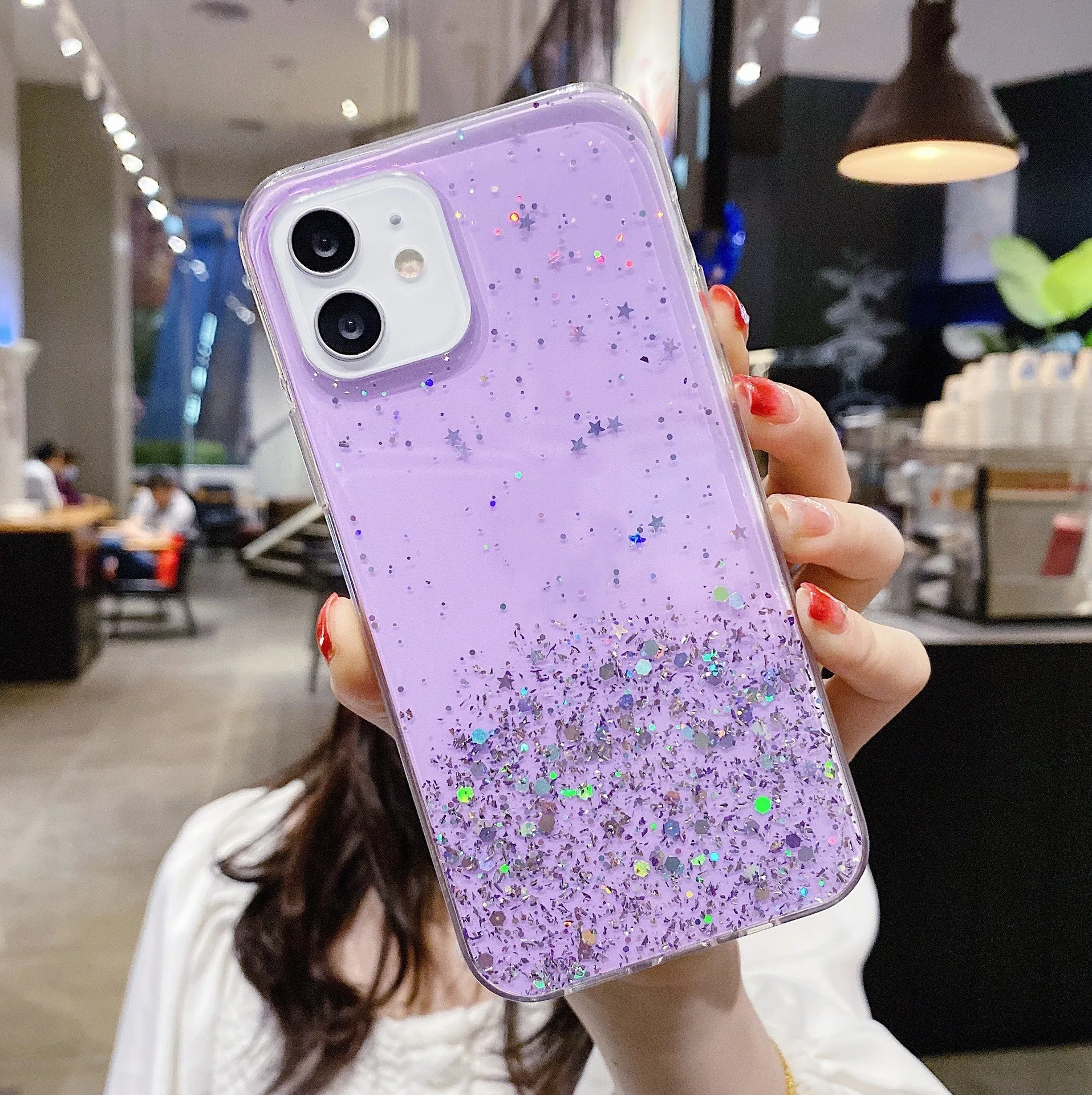 Luxury Designer Iphone Case Fashion Phone Cases Clear Glitter silicone For iPhone 14 15 13 12 Pro 11 Pro Max XS Max XR X 7 8 Plus Mini SE Cute Gradient Sequins Cover