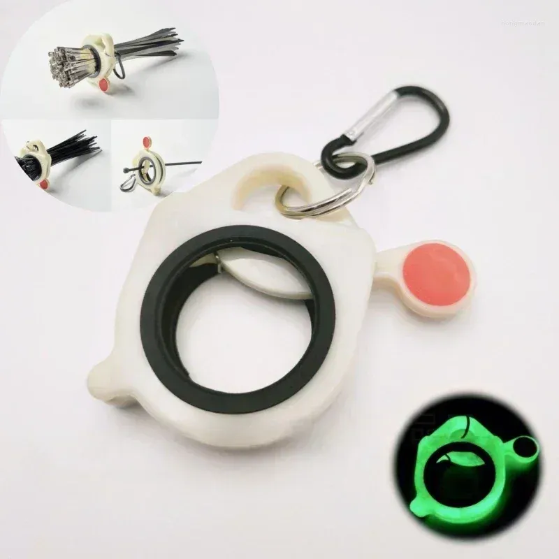 Storage Bags Cable Tie Organizer Plastic Fluorescent Holder Portable Stable 38mm Dia Ring Key Chain Tool Parts