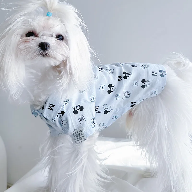 Luxe onafhankelijke ontwerper huisdierkleding kleine hond teddy bichon bumeco fonds haargigant dure kattenhond pyjama's trendy merk zomer