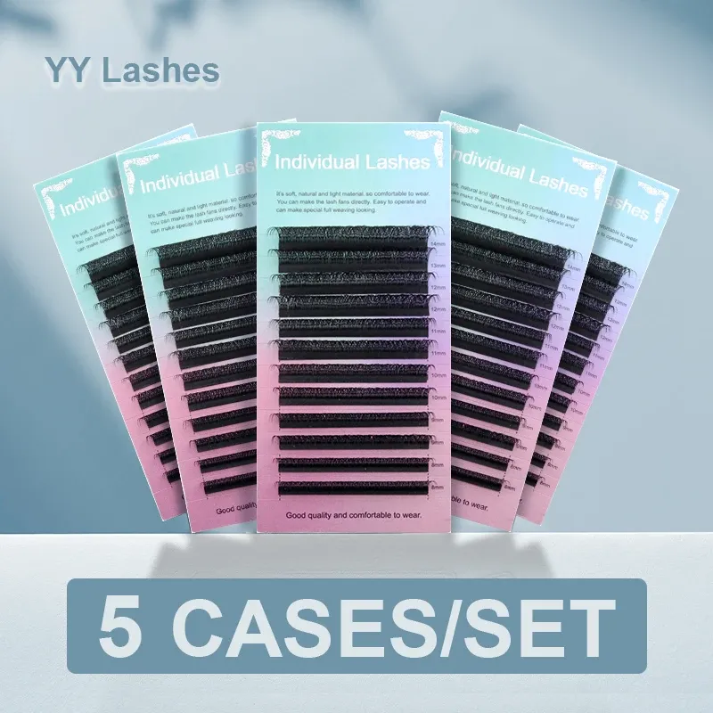 Eyelashes FAIRYTIS YY Lashes 5pcs Eyelash Extensions C/D/CC/DD Curl Yshaped Natural Soft False Eyelashes Makeup Supplies