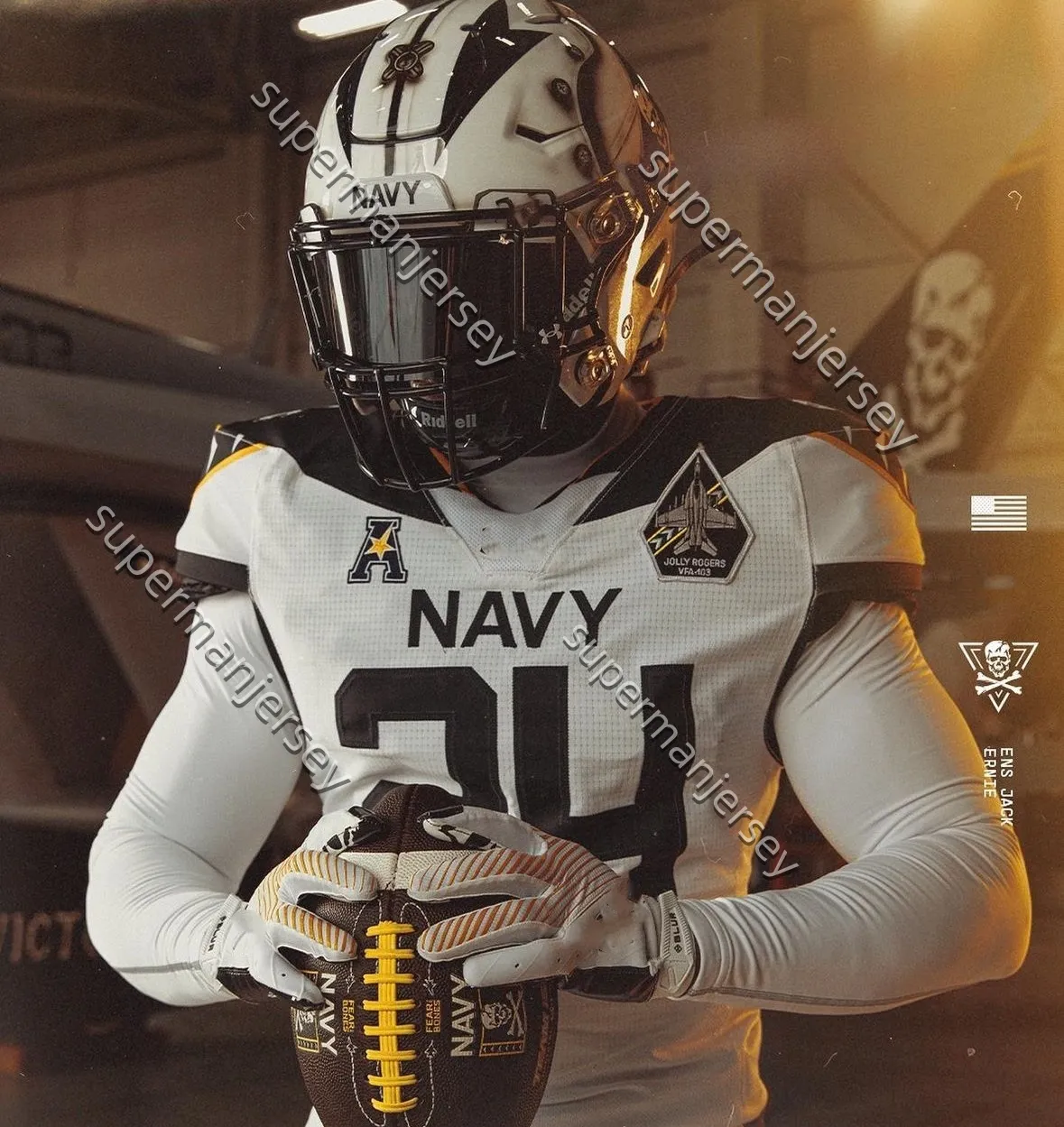 Custom NCAA Navy Midshipmen Football Jersey Blake Horvath Eli