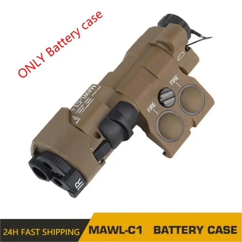 Lights Tactical Mawlc1 Battery Case Hunting Waterproof Box Portable för CR123/AAA/AA Airsoft Paintball Outdoor Tool Bara ett fall