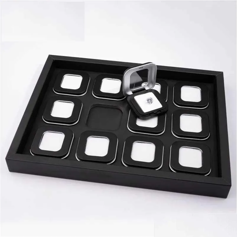 Jewelry Boxes New Arrival Display Box For Gemstone Of Leather Diamond Square Clear Plastic Loose Stone Gem Drop Delivery Dhdym