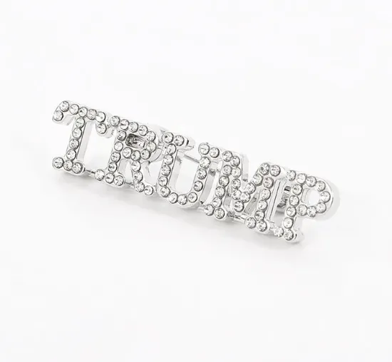 Trump 2024 Brooch DIY Diamond Badge Crafts