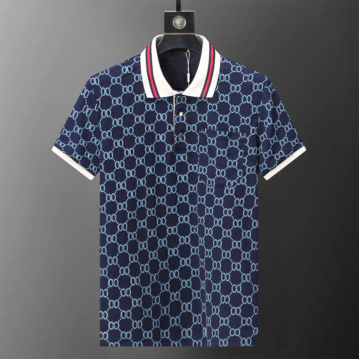 2024 Summer Kleidung Luxus Designer Polo-Shirts Männer lässige Polo Mode Snake Bienendruck Sticker T-Shirt High Street Herren Polos Größe M-3xl 09