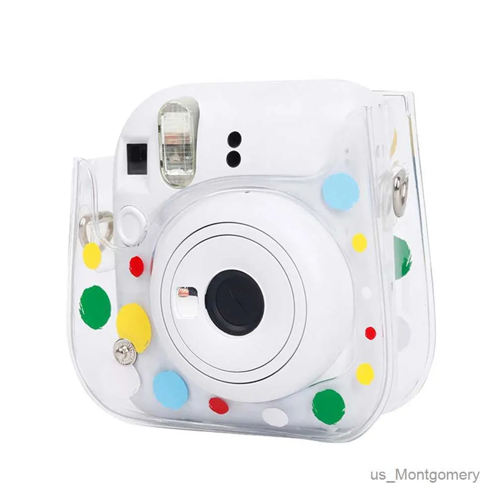 Akcesoria w torbie aparatu Instant Camera Torba dla Fujifilm Instax Mini 12 11 Akcesoria aparatu Przenośna przezroczysta obudowa z paskiem na ramię