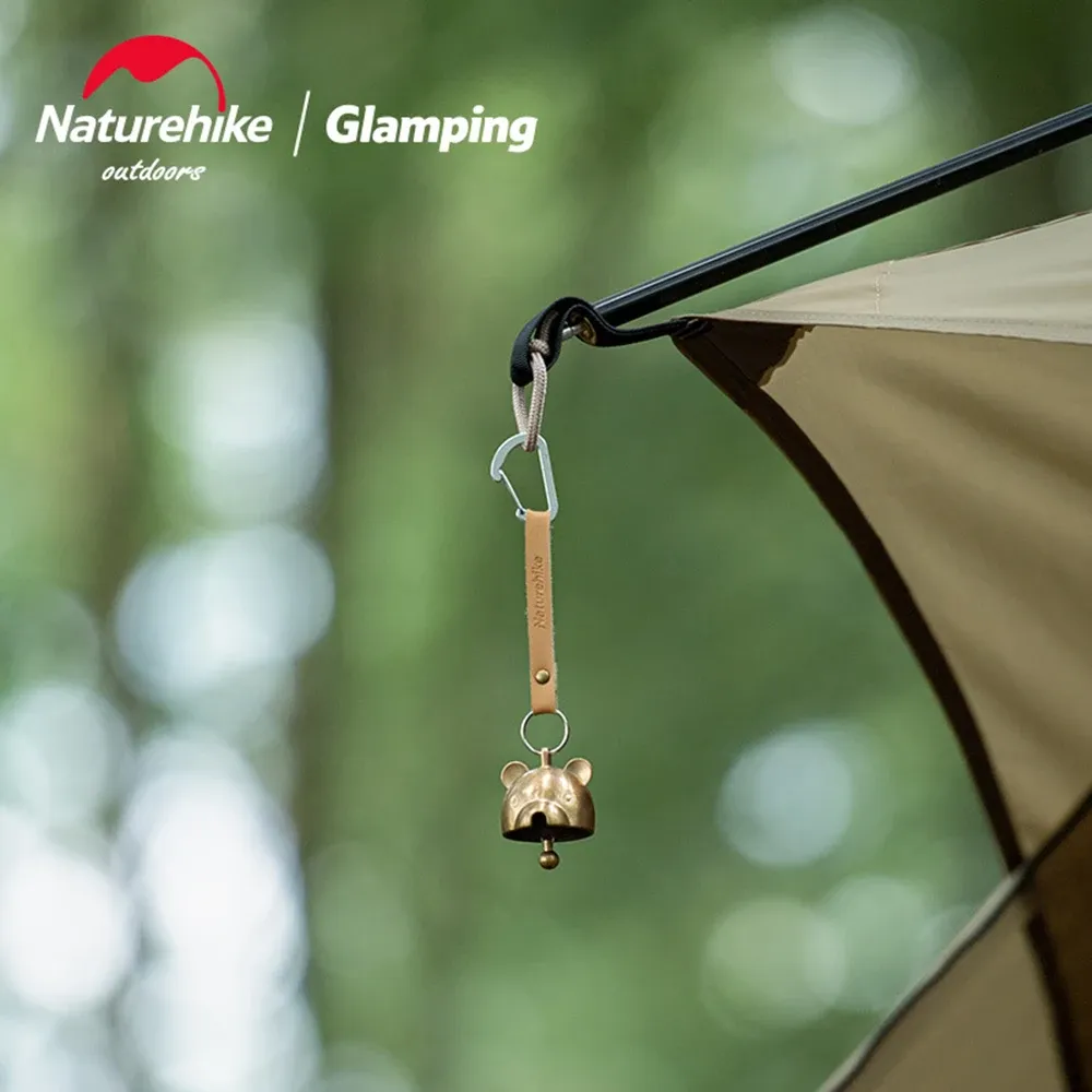 Tools Naturehike Metal Bell Pendant Outdoor Camping and Hiking Brass Wind Chime Atmosphere Decoration Small Pendant Large Opening Hook