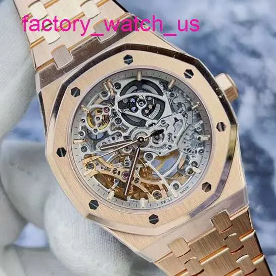 AP dalış bileği saat Royal Meşe Serisi 15467or Full Hollow Dial Tourbillon Kadınlar 18K Gül Altın Otomatik Mekanik Saat 37mm Garanti