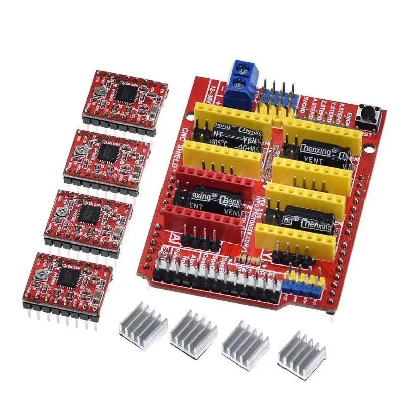 Nouveau Shield CNC V3 Machine de gravure / imprimante 3D / + 4PCS A4988 DRIVER EXPANSION BOARD