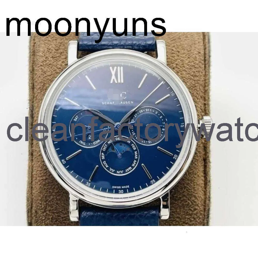 Роскошные iWcity Luxury Brand Watch Designer Moon Phase Men Classical Elegant Ultra Thin 40 -мм запясть