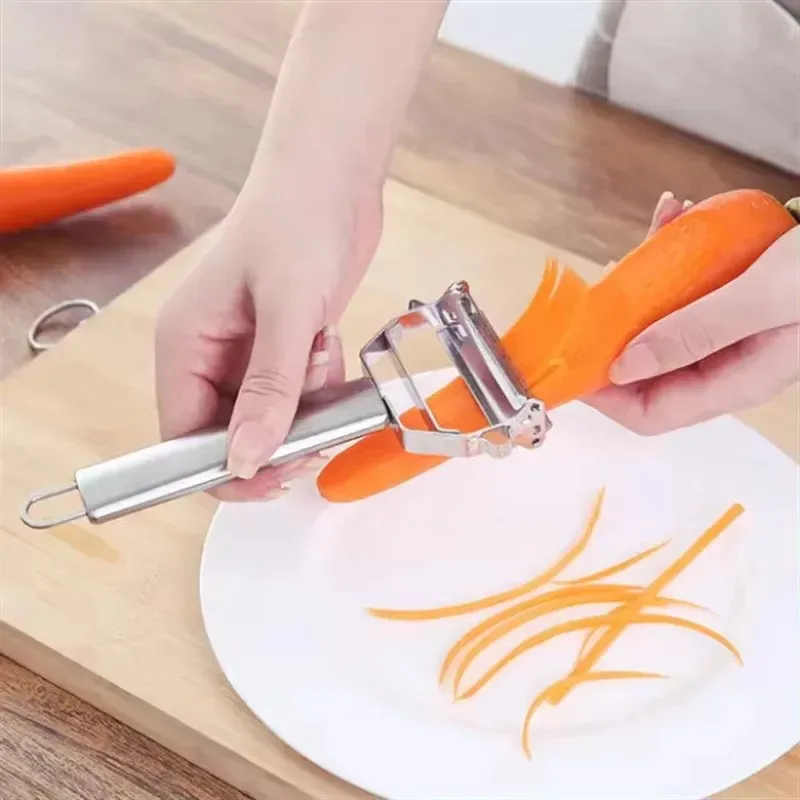 4 su 1 frutta vegetale per verdure in acciaio inossidabile in acciaio inossidabile cucina a doppia testa gadget melon cecumumbers patate slicer home utensili