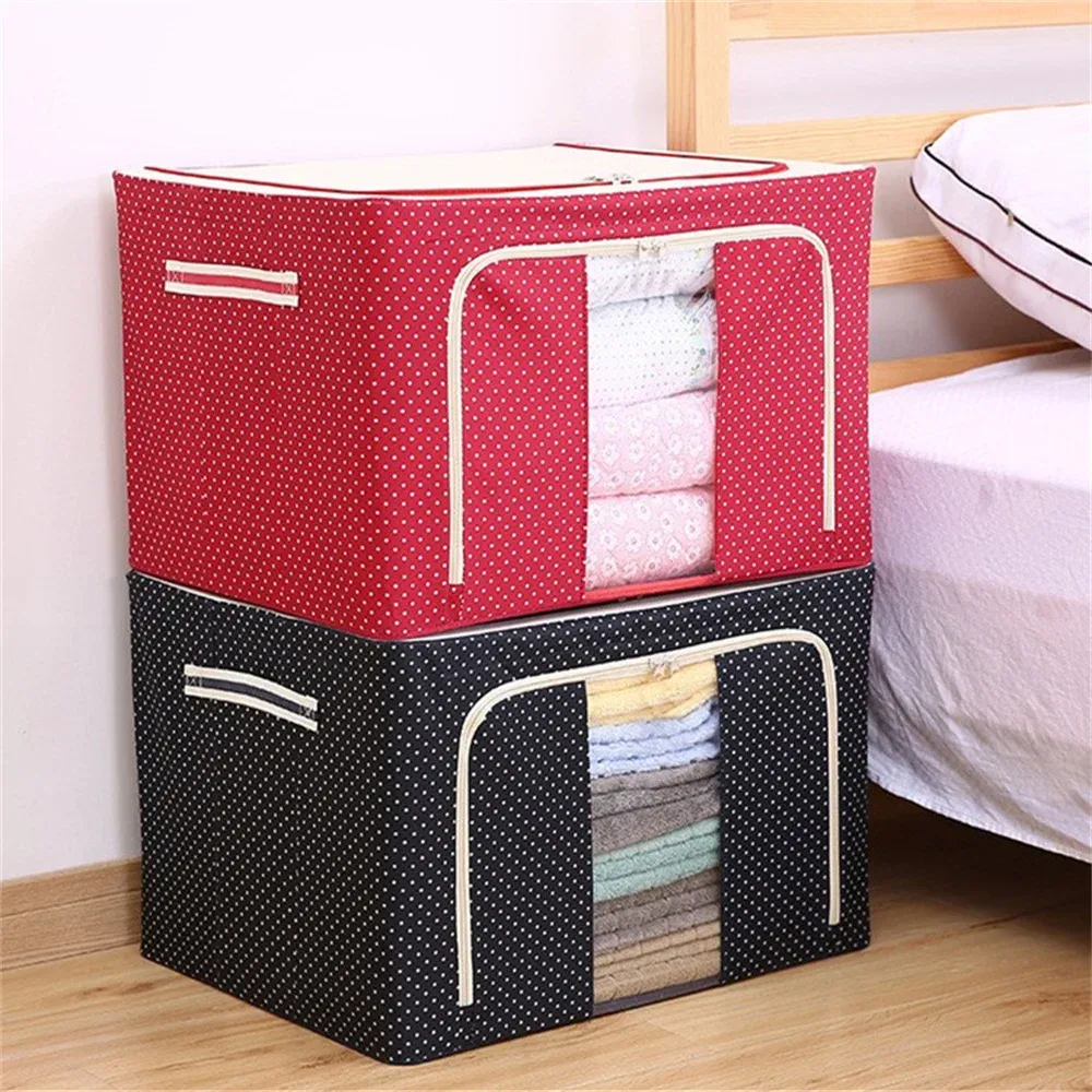 Bins Fabric Foldable Storage Organizer Large Capacity Home Storage Box For Clothes Quilt Blanket Wardrobe Clothing Organizer