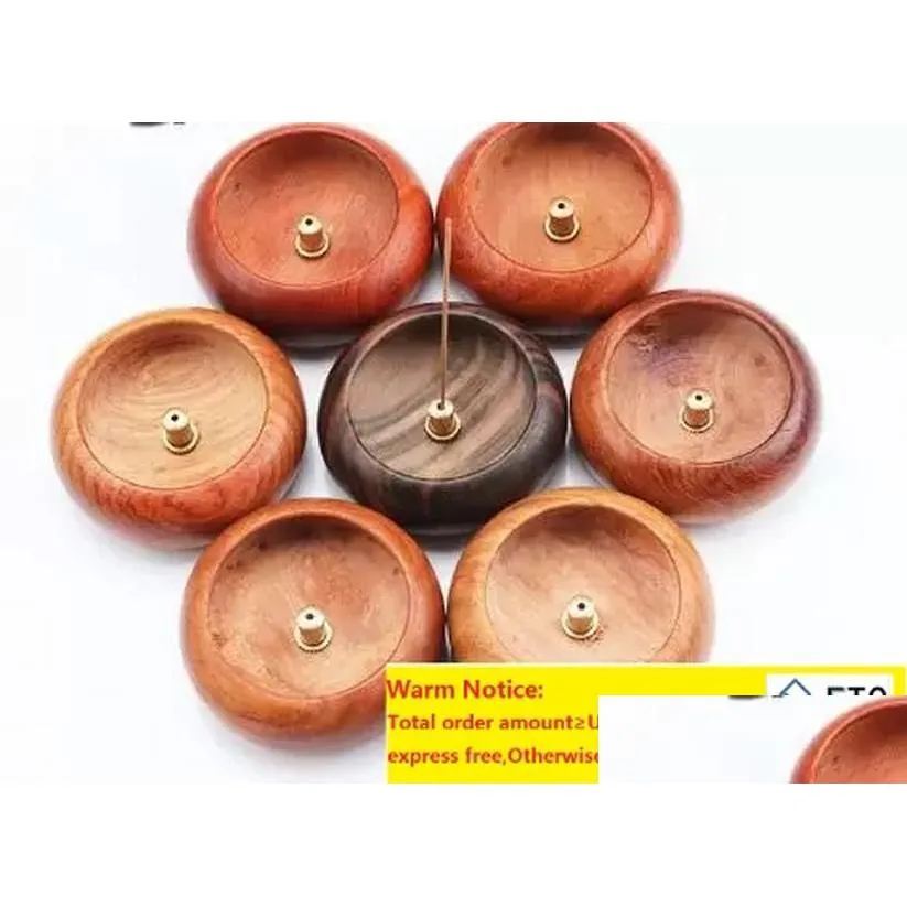 Other Home & Garden Mini Round Wooden Incense Stick Buddhist Articles Bowl Type Holder Drop Delivery Dhvf1