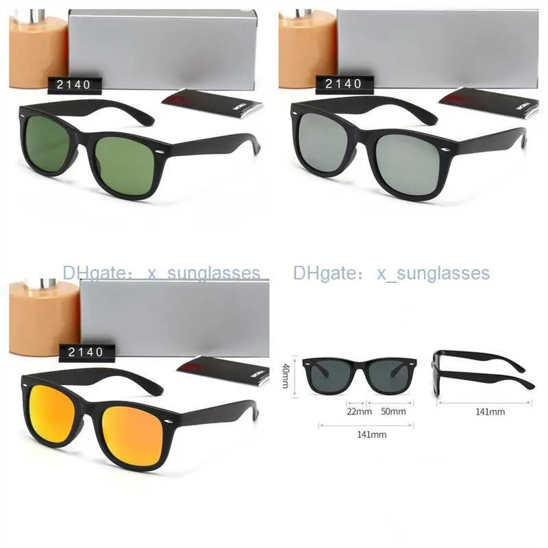 Groupes masculins marques classiques rétro femmes lunettes de soleil luxury wey wear metal framers concepteurs interdire les lunettes de soleil femme 2140 Rays polarisants Box designer de l'objectif daqr