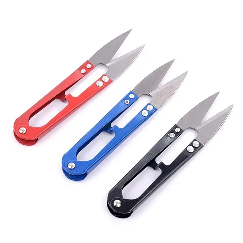 2023 Multicolor Trimming Sewing Scissors Nippers U Shape Clippers Yarn Stainless Steel Embroidery craft Scissors Tailor