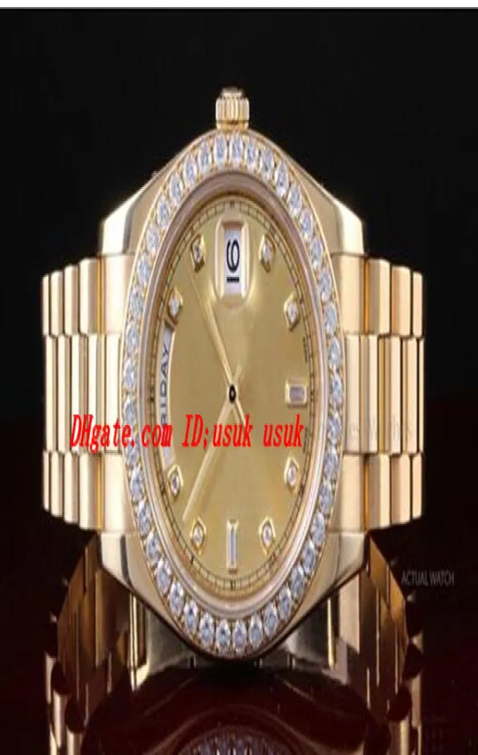 Montres de luxe Homme Montre entièrement 18k Jaune Yellow 218238 Diamond DIAL AUTOMATIQUE MÉCANIQUE MANQUE MENSE MENSEMENT MEN039S 6201851