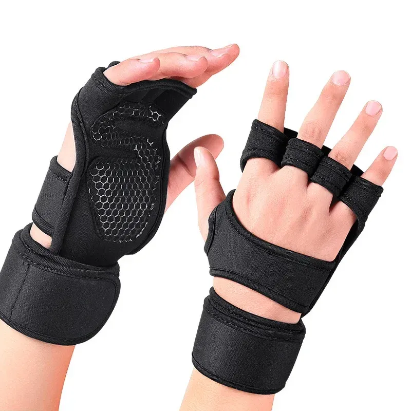 Gloves Weight Lifting Workout Gloves with Wrist Support for Men Women Gym Fitness Cross Training Powerlifting Hand Palm Protector Glove