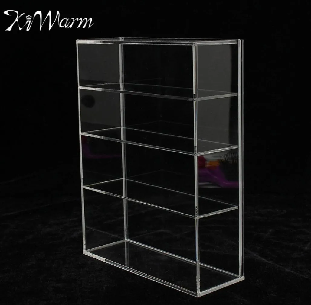 Decor KiWarm High Gloss Acrylic Display Box Show Case Sliding Door for Mini Perfume Bottle Jewelry Crafts Home Shop Factory 6343899