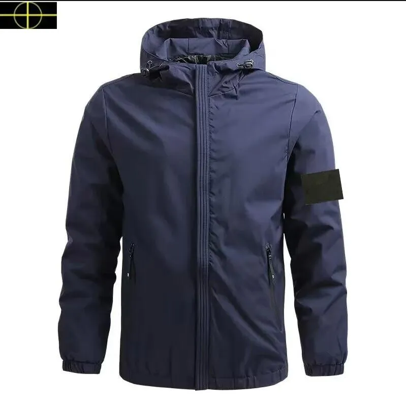 Brand Stone Veste Island Men's Men's Automne Windrunner Veste mince veste pour hommes de sport de sport Couple Couple de robe de randonnée à capuche